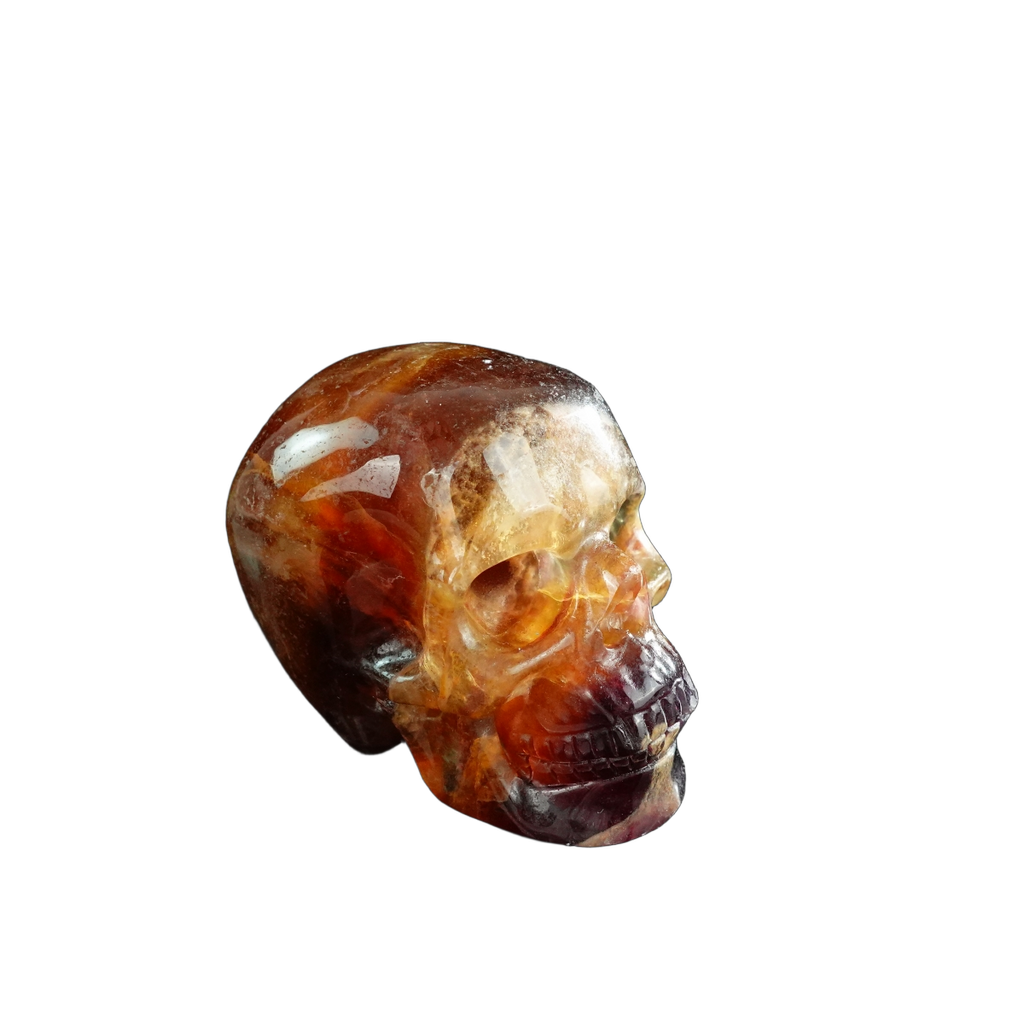 3.0" Fluorite Crystal Skull Carving - Unique Piece #GF11