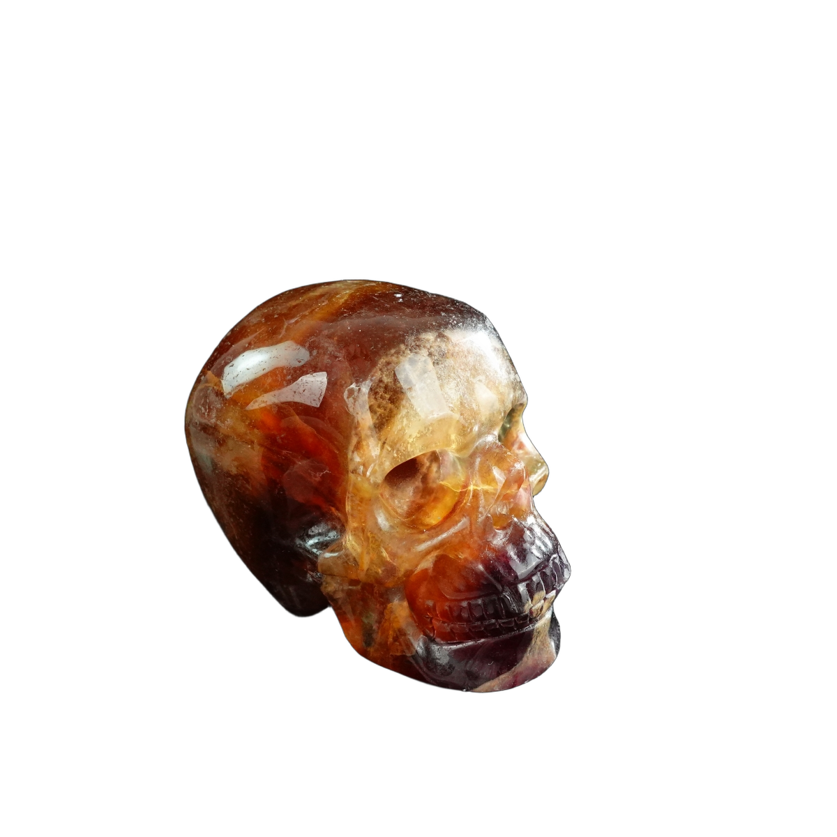 3.0" Fluorite Crystal Skull Carving - Unique Piece #GF11
