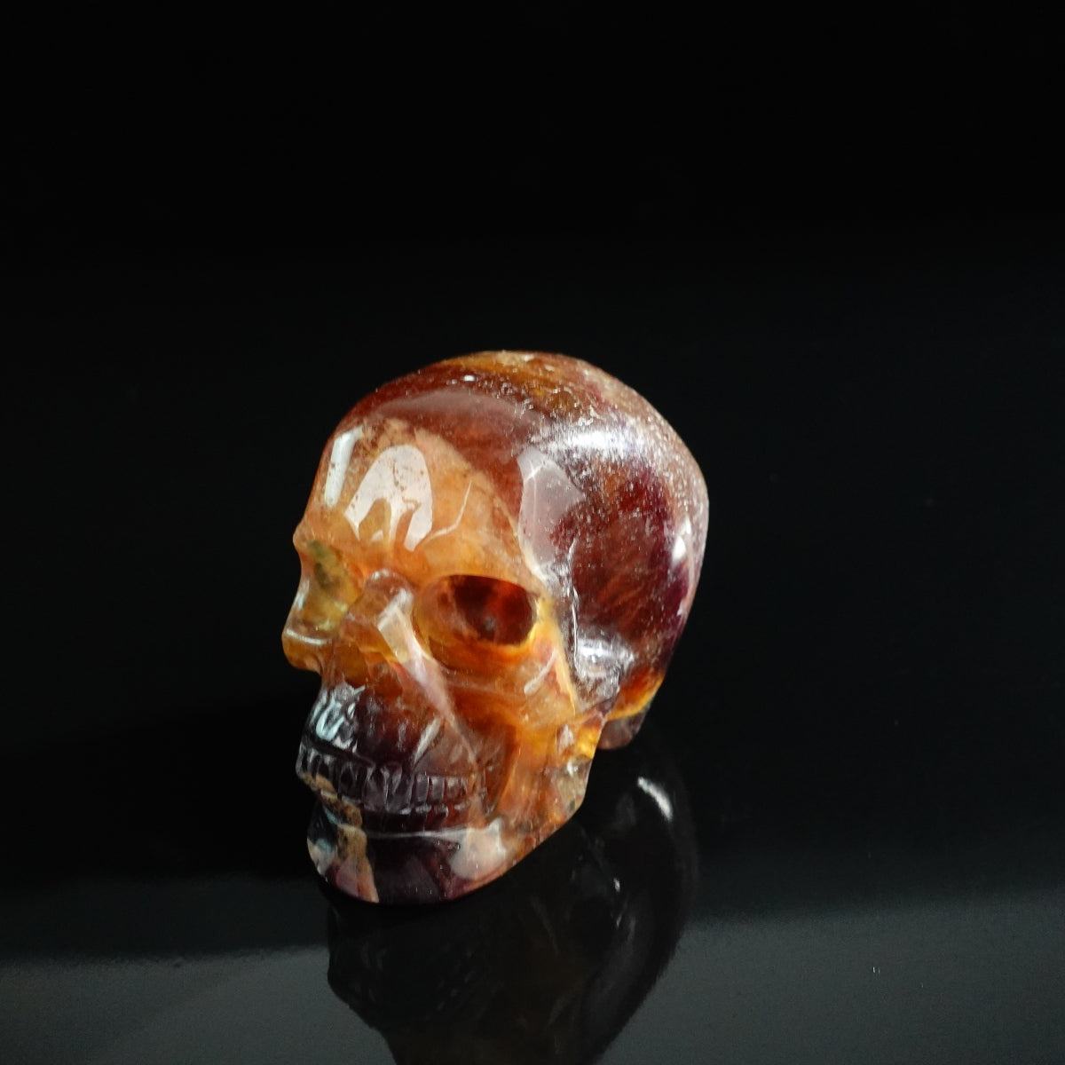 3.0" Fluorite Crystal Skull Carving - Unique Piece #GF11