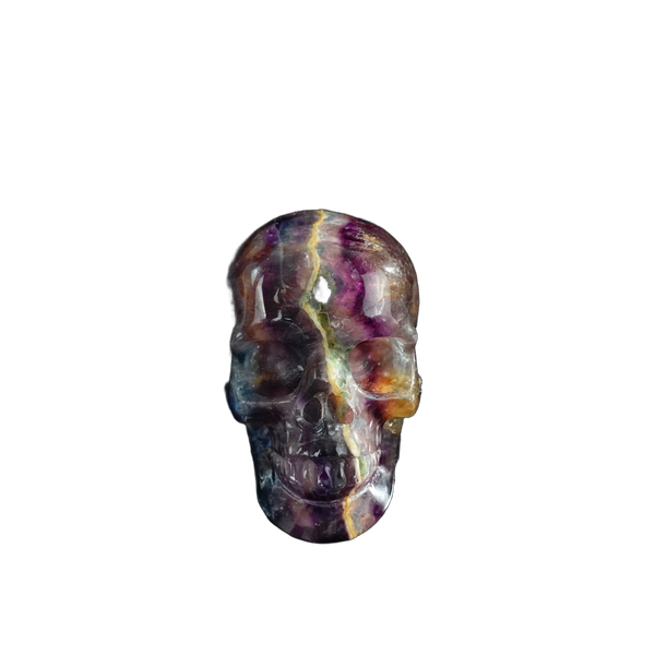 3.0" Fluorite Crystal Skull Carving - Unique Piece #GF12