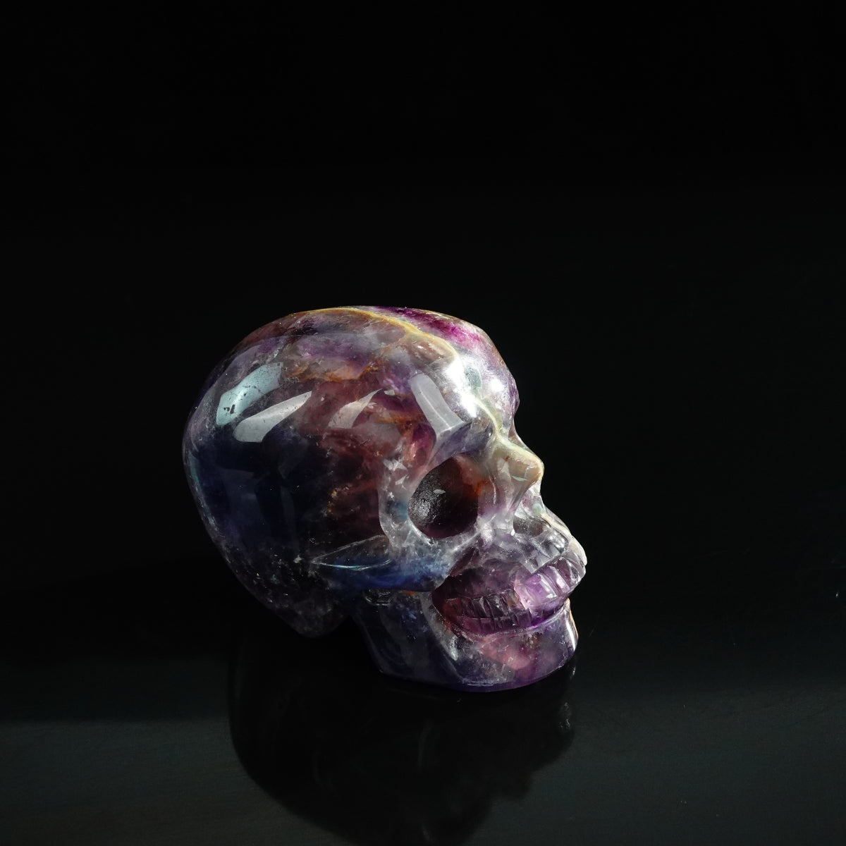 3.0" Fluorite Crystal Skull Carving - Unique Piece #GF12