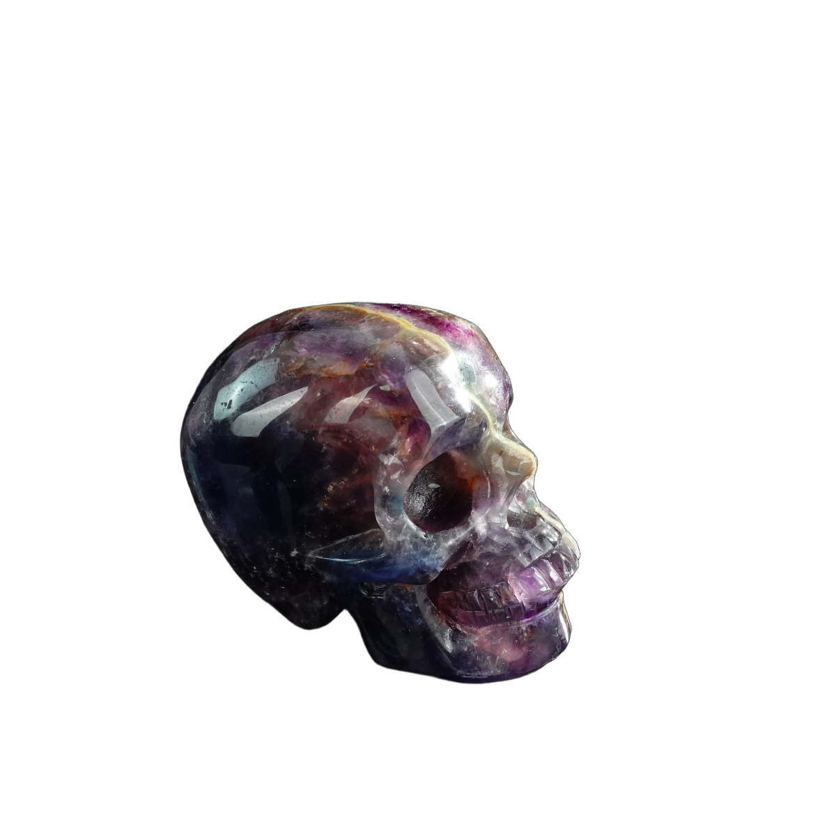 3.0" Fluorite Crystal Skull Carving - Unique Piece #GF12