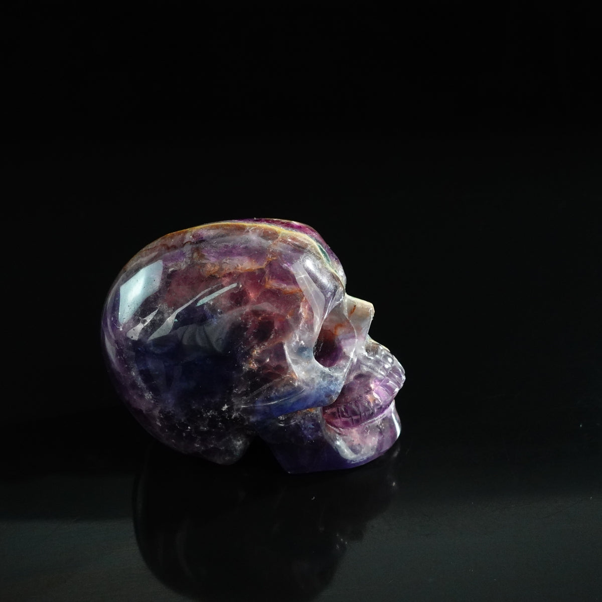 3.0" Fluorite Crystal Skull Carving - Unique Piece #GF12