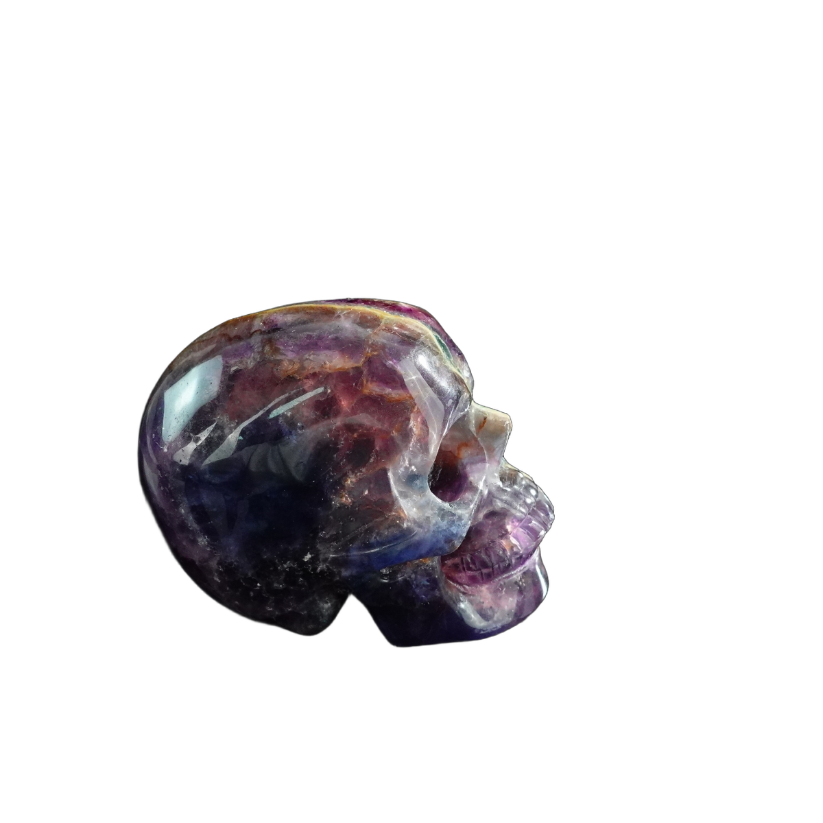 3.0" Fluorite Crystal Skull Carving - Unique Piece #GF12