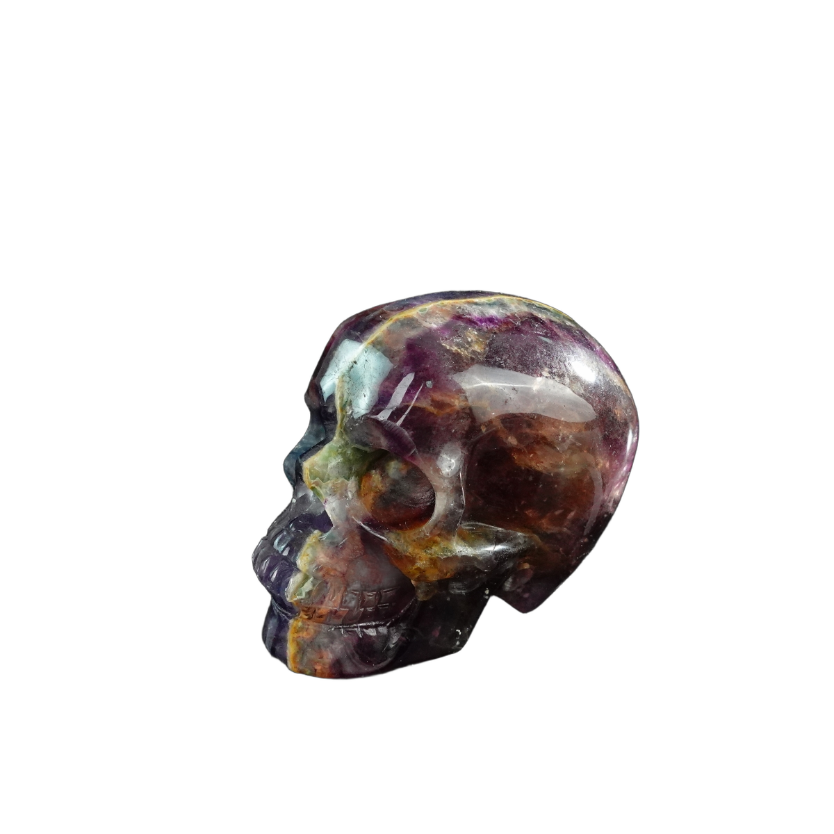 3.0" Fluorite Crystal Skull Carving - Unique Piece #GF12