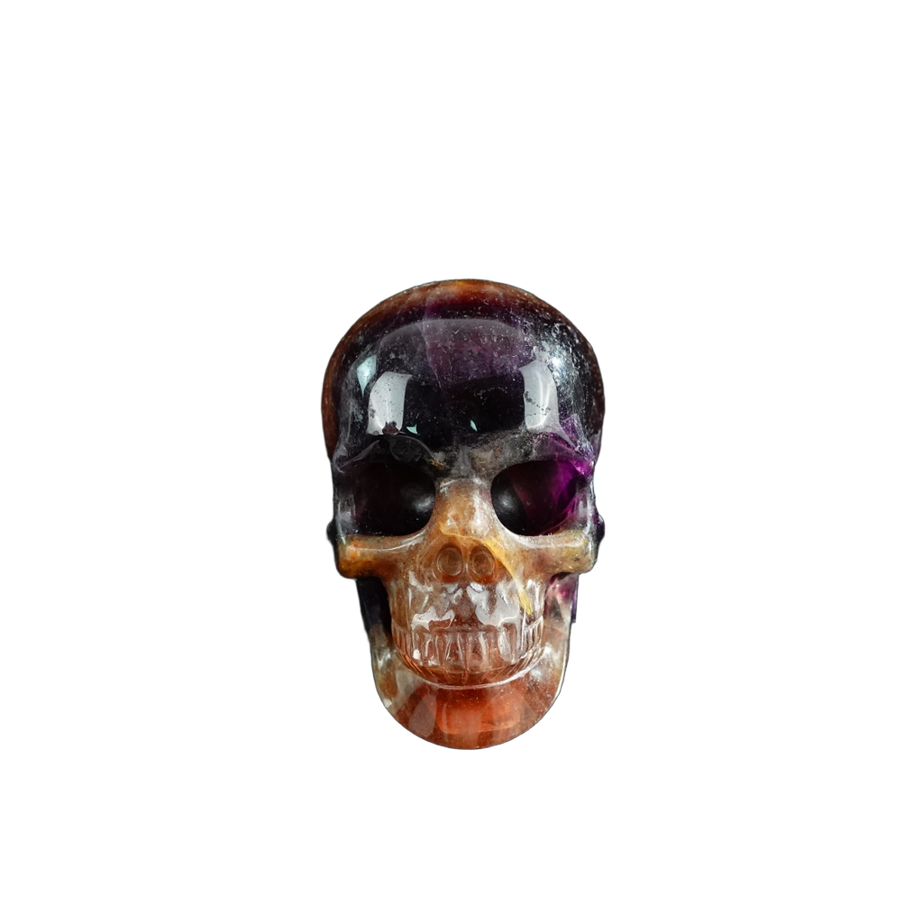 3.0" Fluorite Crystal Skull Carving - Unique Piece #GF13