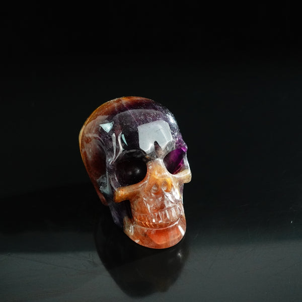 3.0" Fluorite Crystal Skull Carving - Unique Piece #GF13 - alternate view