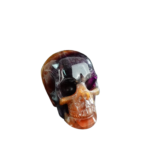 3.0" Fluorite Crystal Skull Carving - Unique Piece #GF13 - alternate view