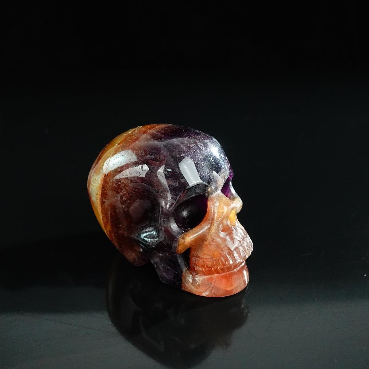 3.0" Fluorite Crystal Skull Carving - Unique Piece #GF13