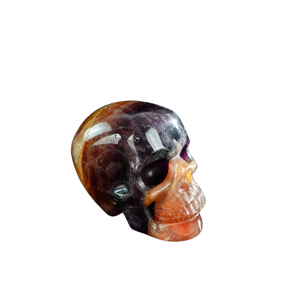 3.0" Fluorite Crystal Skull Carving - Unique Piece #GF13