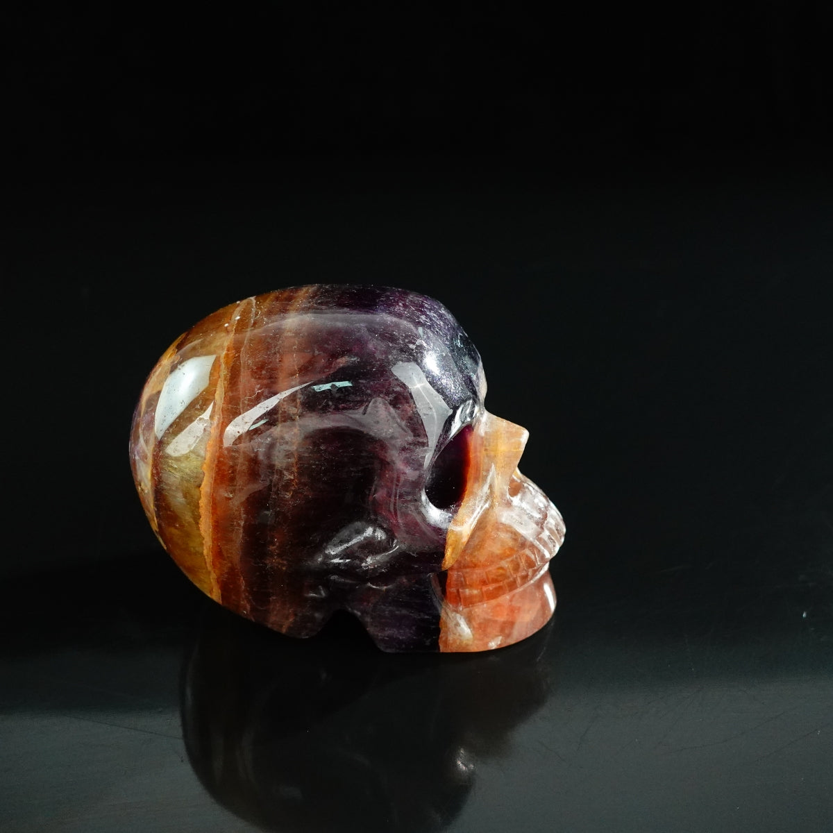 3.0" Fluorite Crystal Skull Carving - Unique Piece #GF13
