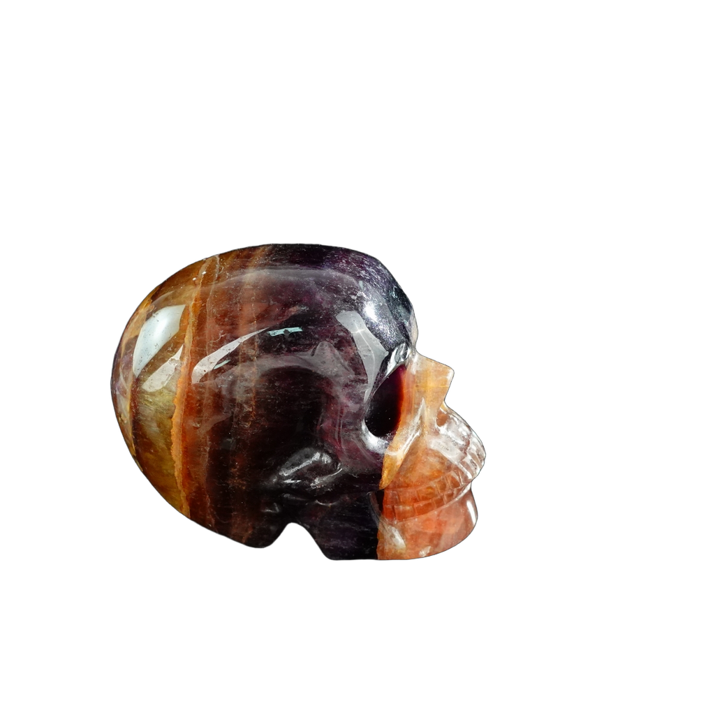 3.0" Fluorite Crystal Skull Carving - Unique Piece #GF13
