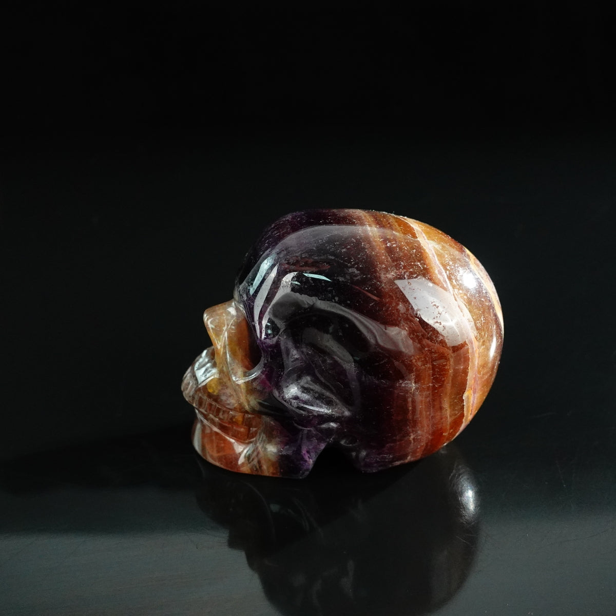 3.0" Fluorite Crystal Skull Carving - Unique Piece #GF13