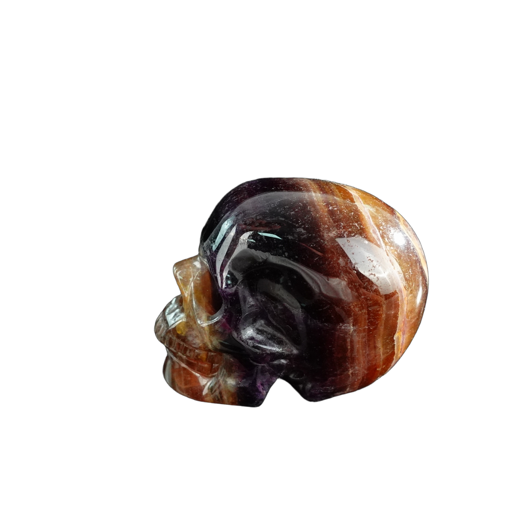 3.0" Fluorite Crystal Skull Carving - Unique Piece #GF13