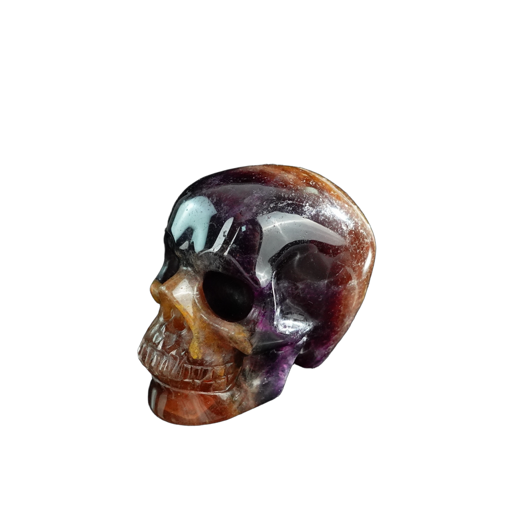 3.0" Fluorite Crystal Skull Carving - Unique Piece #GF13