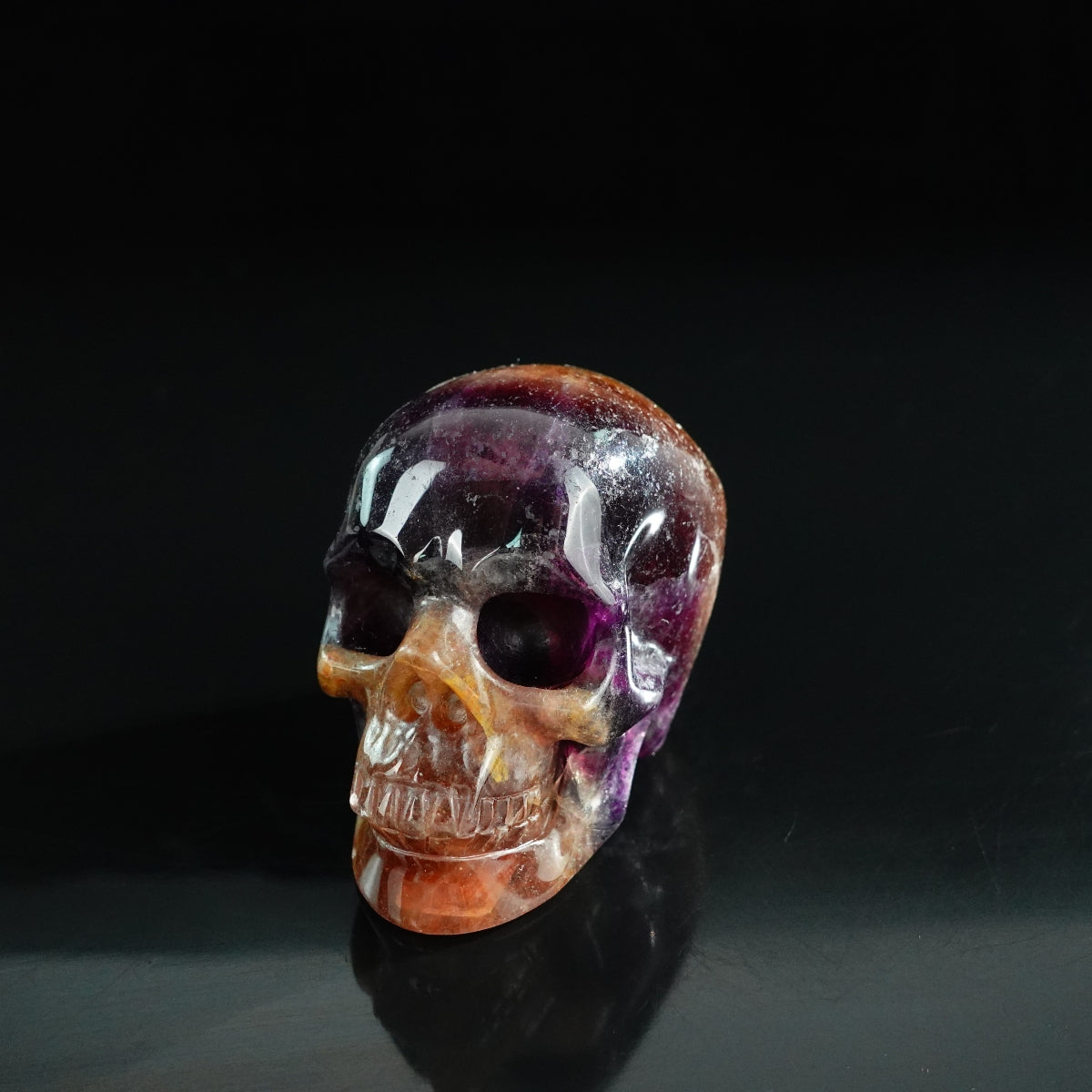 3.0" Fluorite Crystal Skull Carving - Unique Piece #GF13