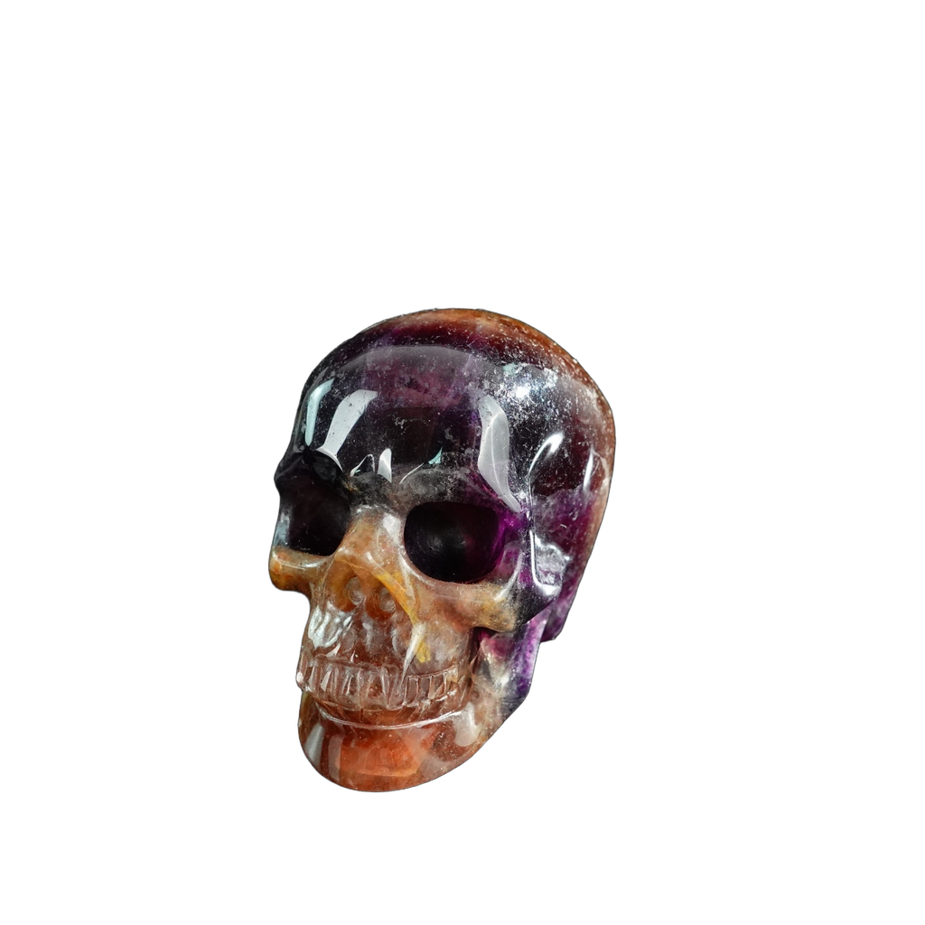 3.0" Fluorite Crystal Skull Carving - Unique Piece #GF13