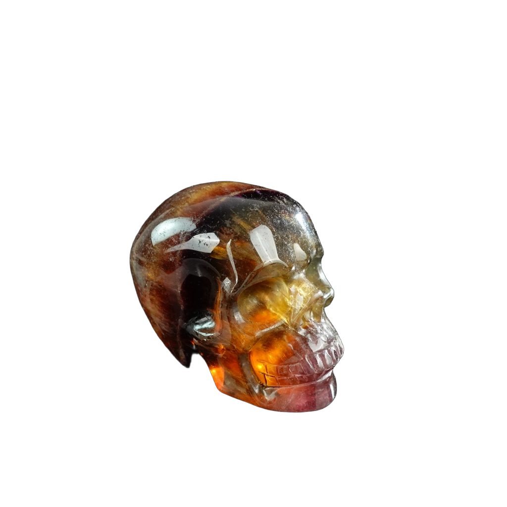 3.0" Fluorite Crystal Skull Carving - Unique Piece #GF14