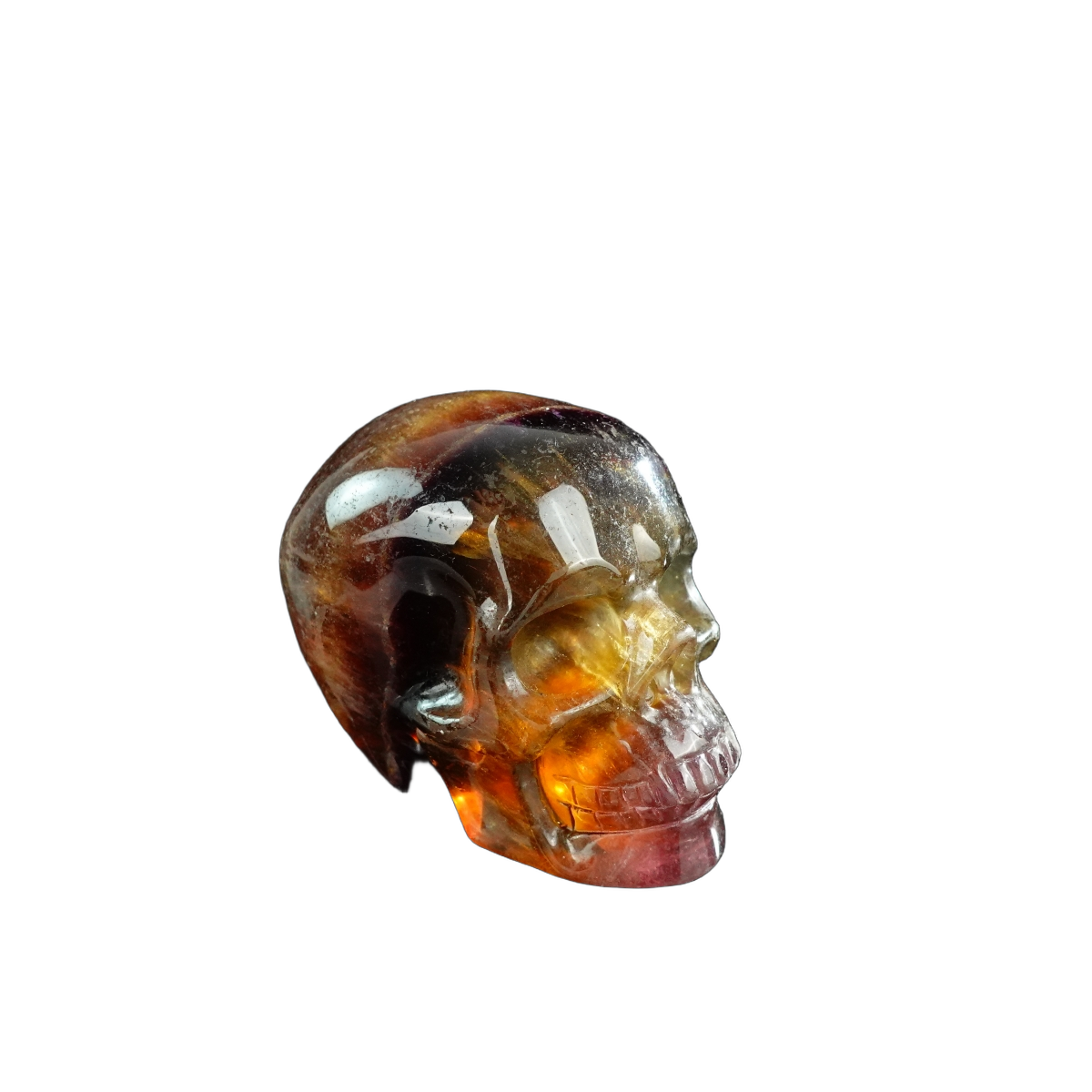 3.0" Fluorite Crystal Skull Carving - Unique Piece #GF14