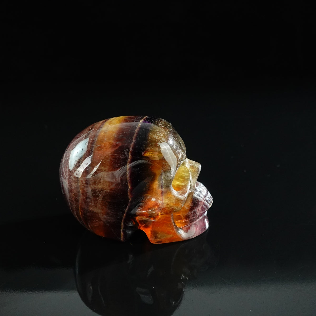 3.0" Fluorite Crystal Skull Carving - Unique Piece #GF14