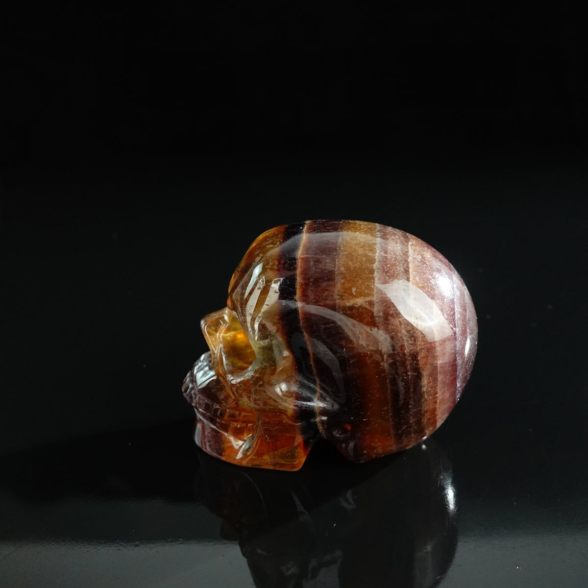 3.0" Fluorite Crystal Skull Carving - Unique Piece #GF14