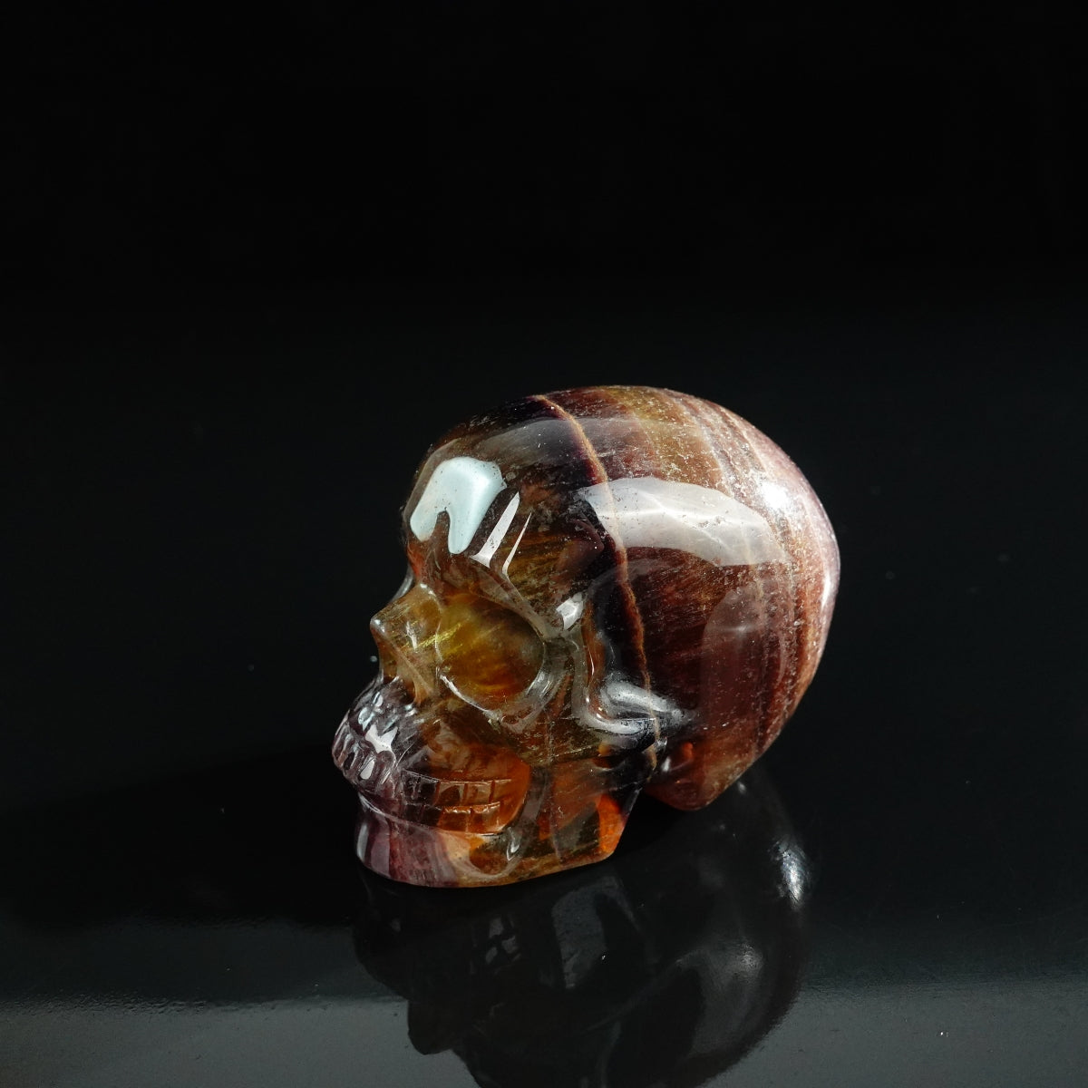 3.0" Fluorite Crystal Skull Carving - Unique Piece #GF14