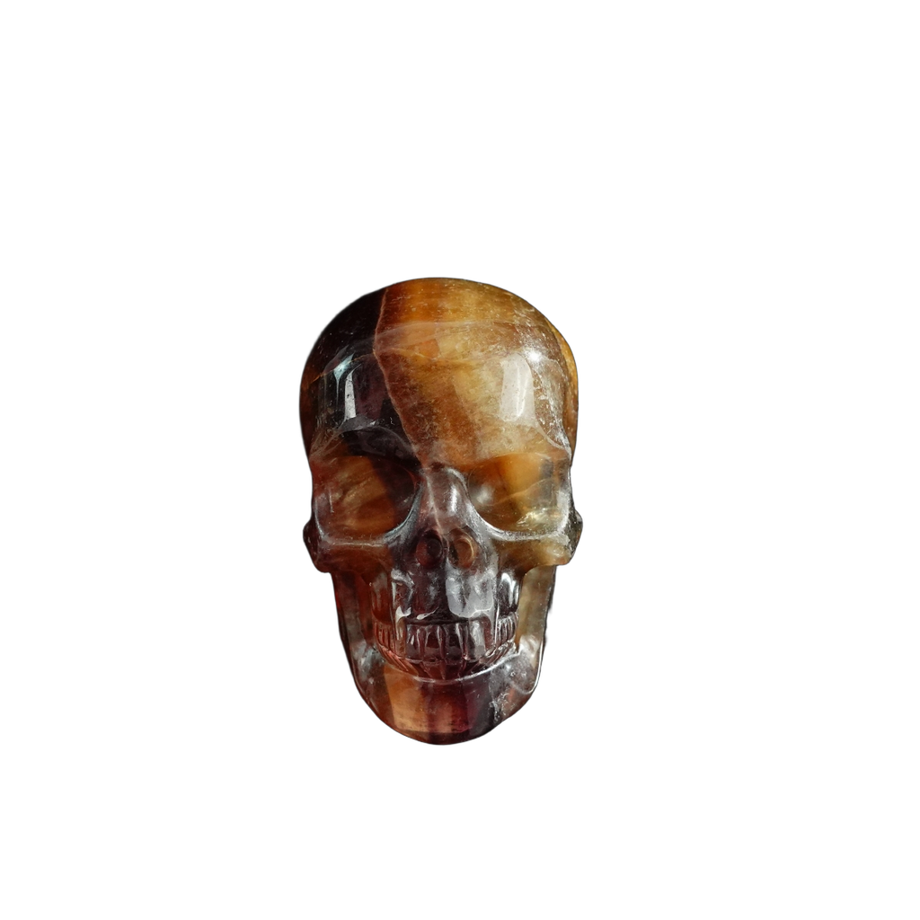 3.0" Fluorite Crystal Skull Carving - Unique Piece #GF15