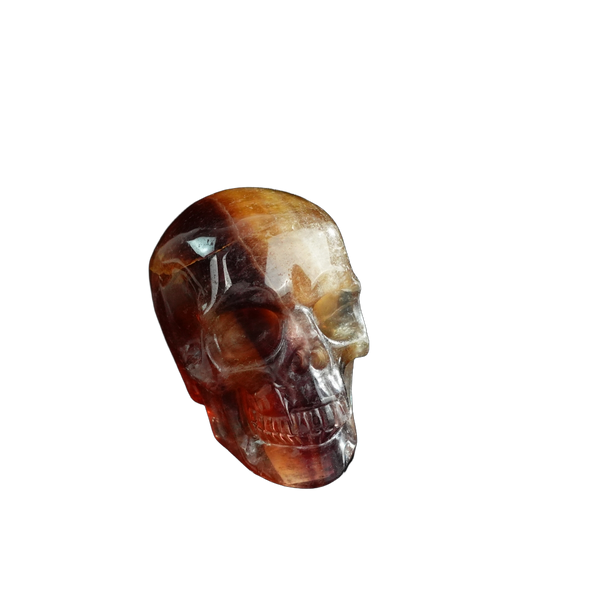 3.0" Fluorite Crystal Skull Carving - Unique Piece #GF15 - alternate view
