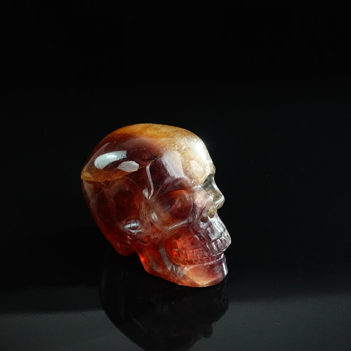 3.0" Fluorite Crystal Skull Carving - Unique Piece #GF15