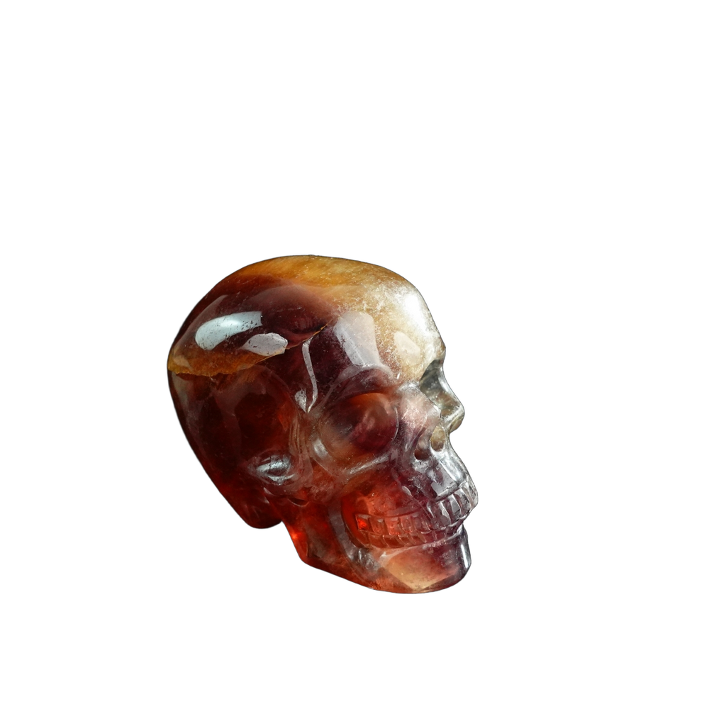 3.0" Fluorite Crystal Skull Carving - Unique Piece #GF15