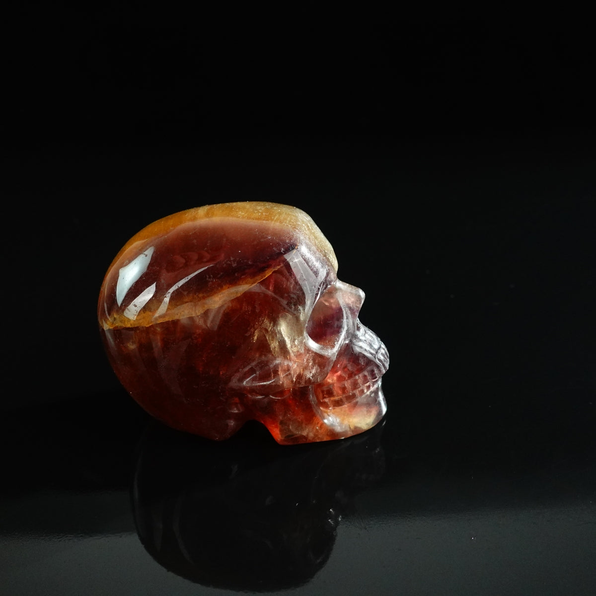 3.0" Fluorite Crystal Skull Carving - Unique Piece #GF15