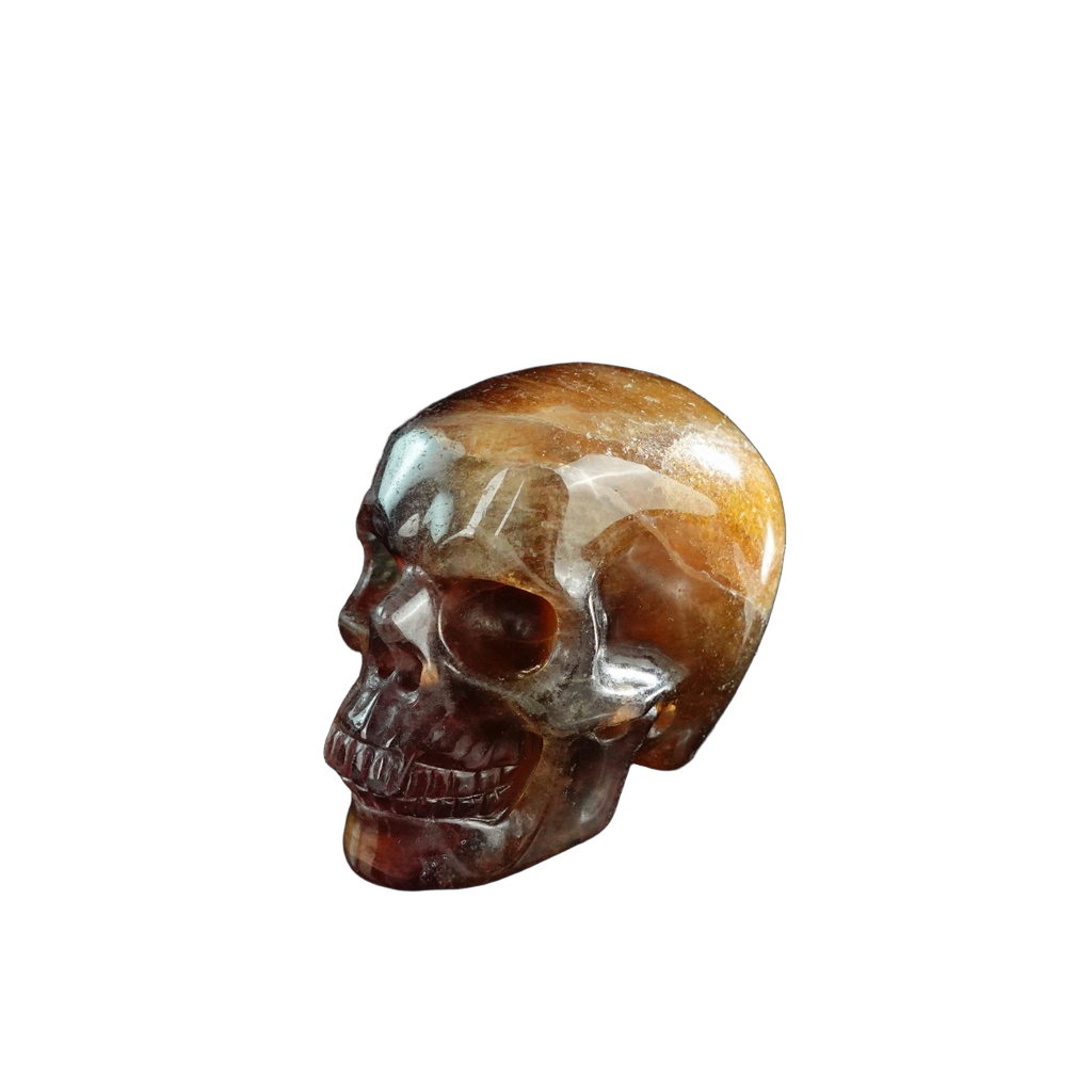 3.0" Fluorite Crystal Skull Carving - Unique Piece #GF15