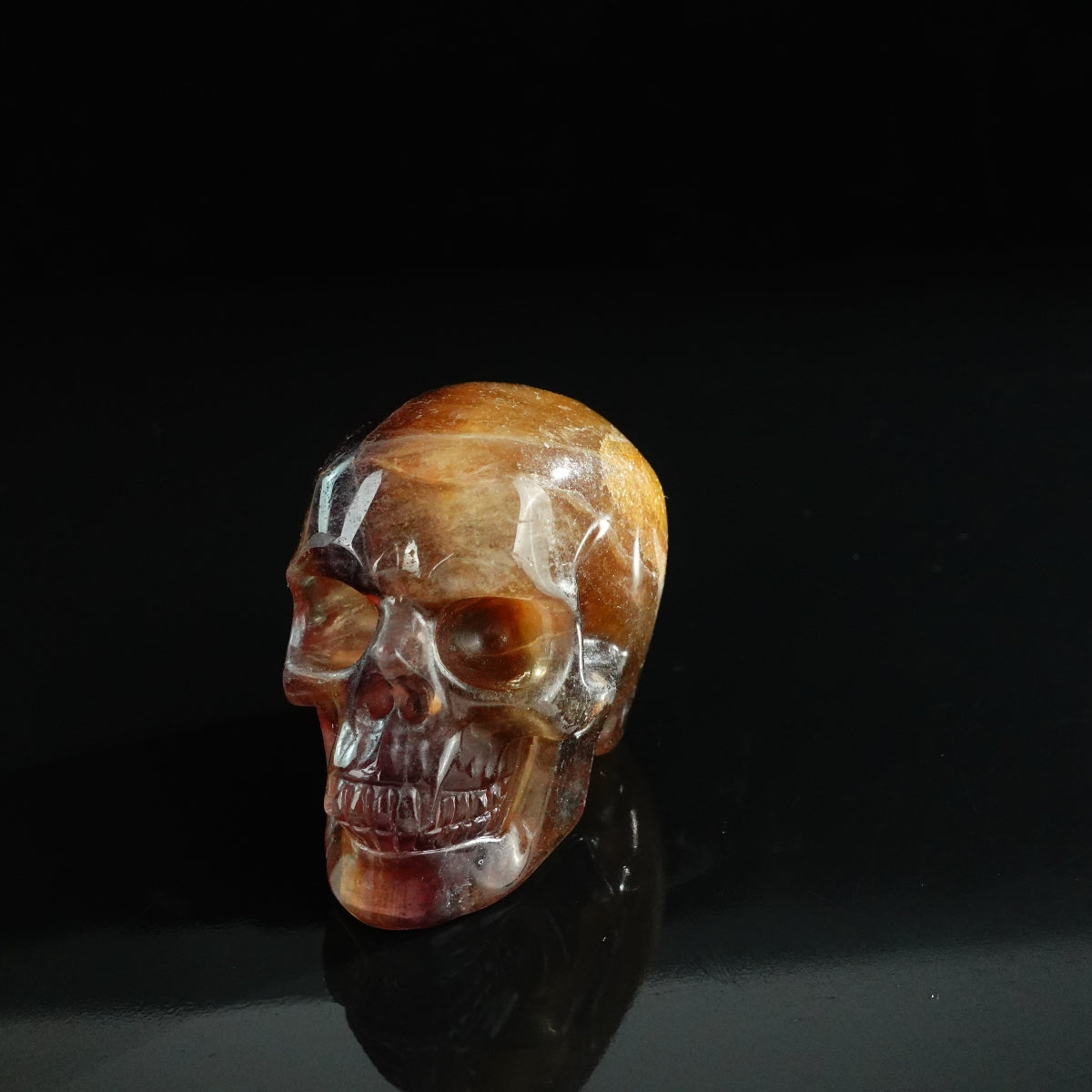 3.0" Fluorite Crystal Skull Carving - Unique Piece #GF15