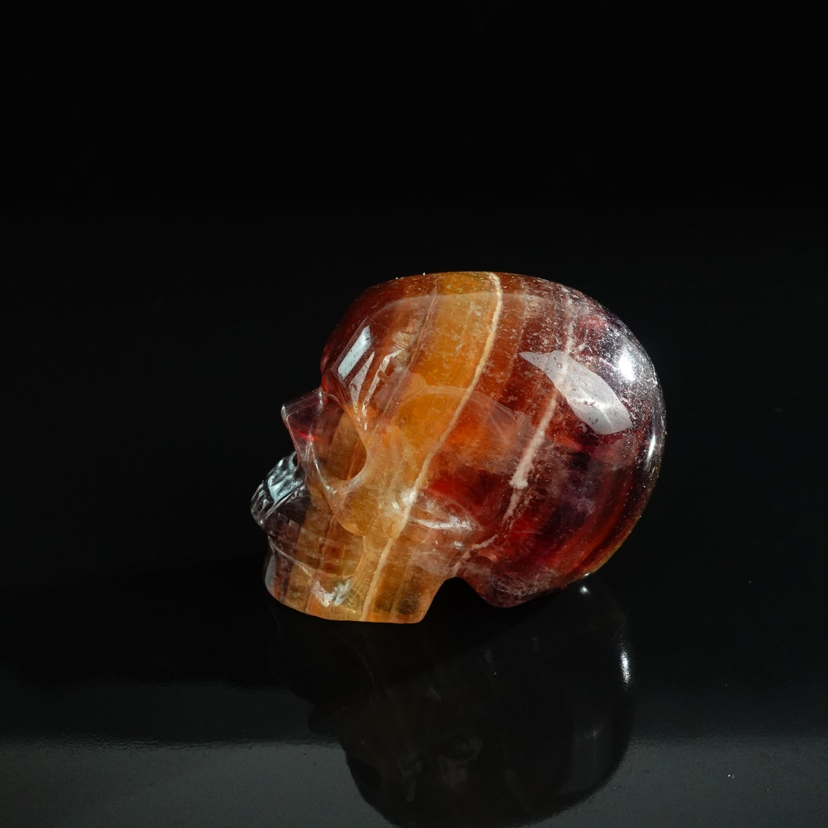 3.0" Fluorite Crystal Skull Carving - Unique Piece #GF16