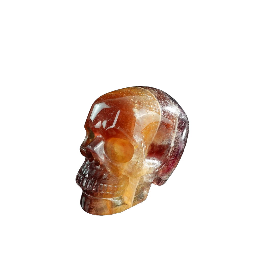 3.0" Fluorite Crystal Skull Carving - Unique Piece #GF16