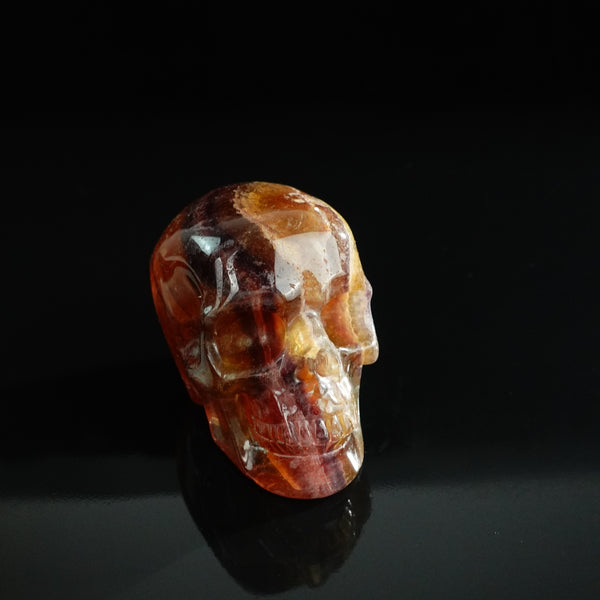3.0" Fluorite Crystal Skull Carving - Unique Piece #GF17 - alternate view