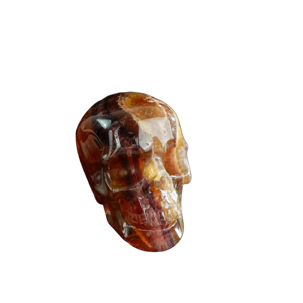 3.0" Fluorite Crystal Skull Carving - Unique Piece #GF17