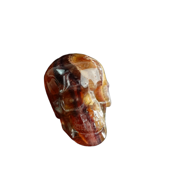3.0" Fluorite Crystal Skull Carving - Unique Piece #GF17 - alternate view