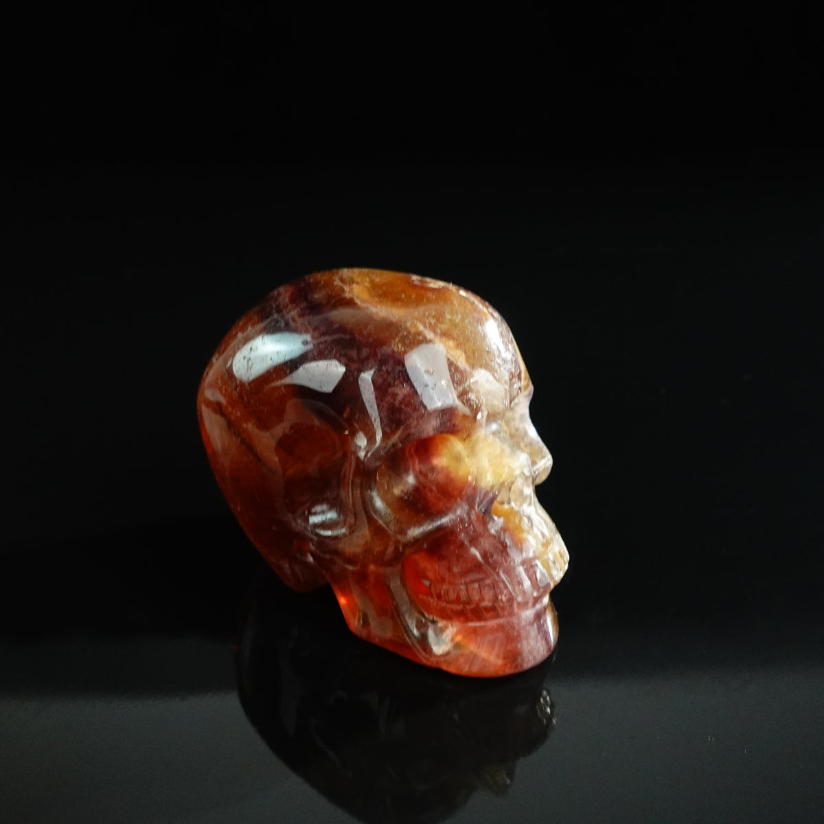 3.0" Fluorite Crystal Skull Carving - Unique Piece #GF17