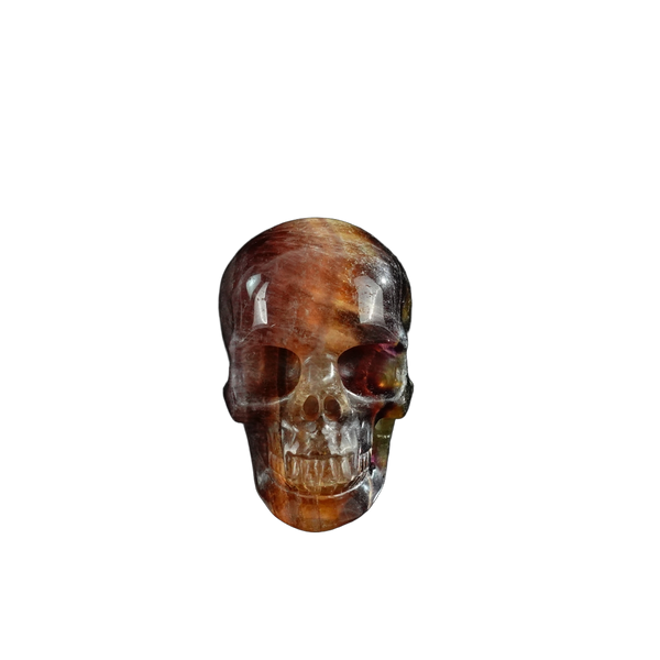 3.0" Fluorite Crystal Skull Carving - Unique Piece #GF18