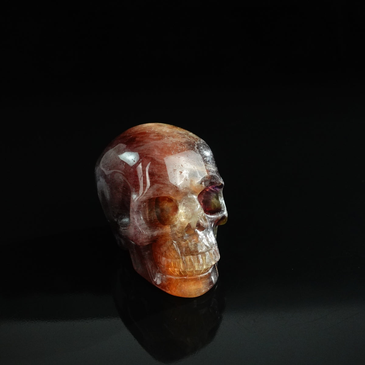 3.0" Fluorite Crystal Skull Carving - Unique Piece #GF18