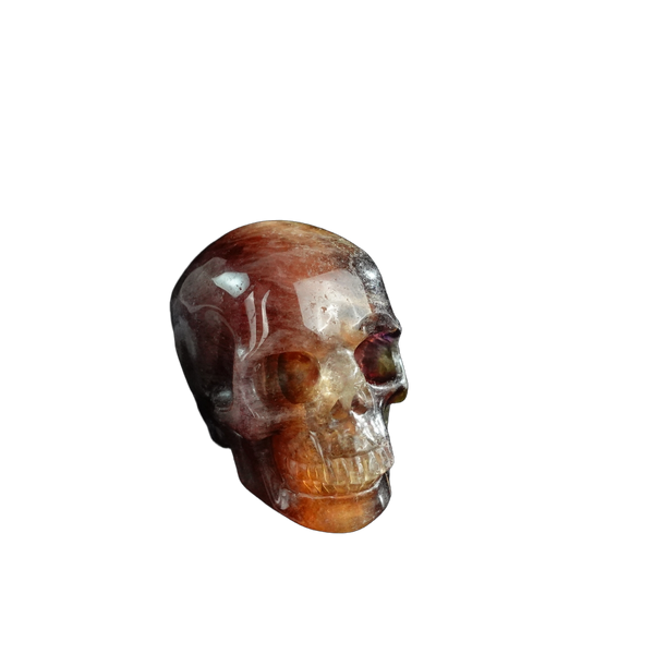 3.0" Fluorite Crystal Skull Carving - Unique Piece #GF18 - alternate view