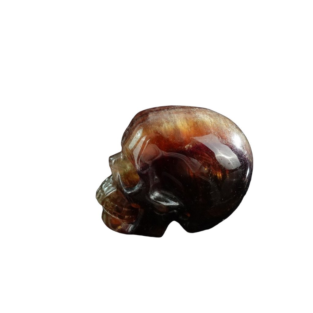 3.0" Fluorite Crystal Skull Carving - Unique Piece #GF18