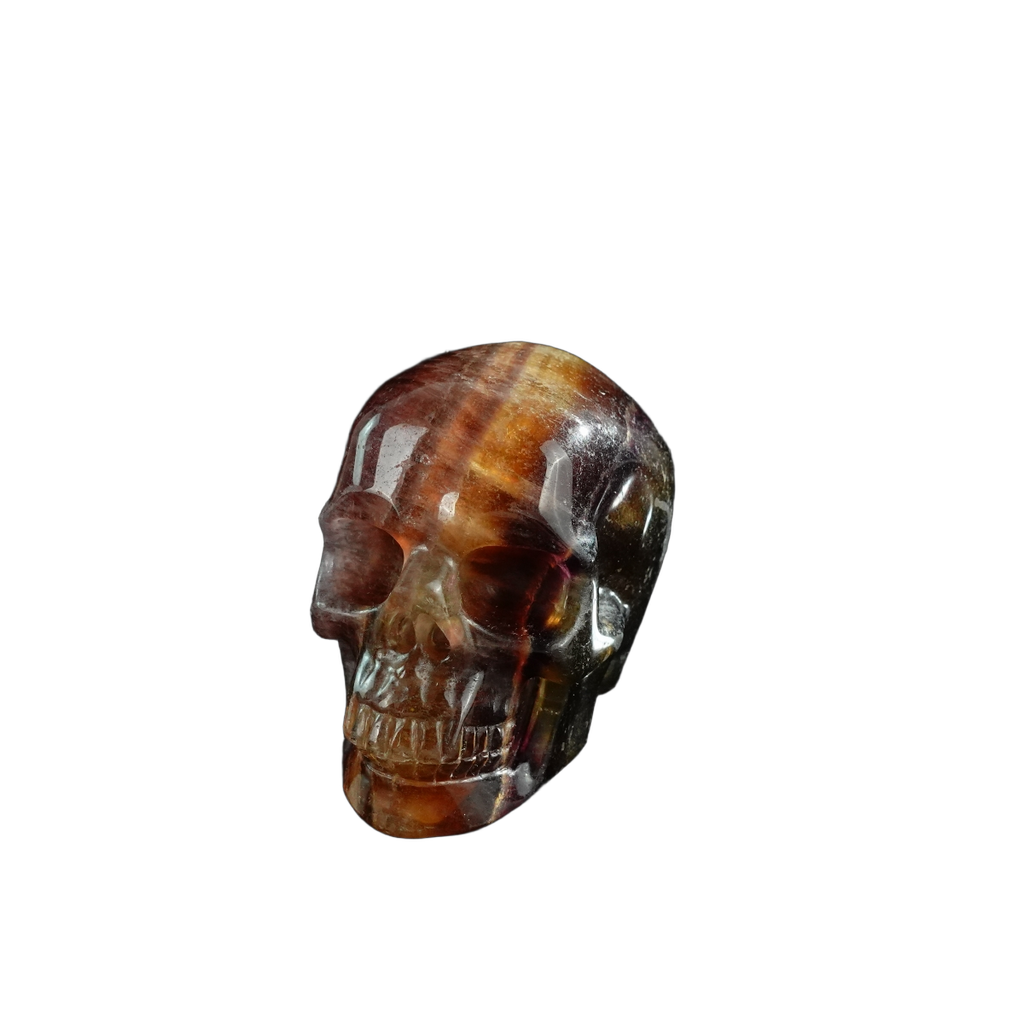 3.0" Fluorite Crystal Skull Carving - Unique Piece #GF18