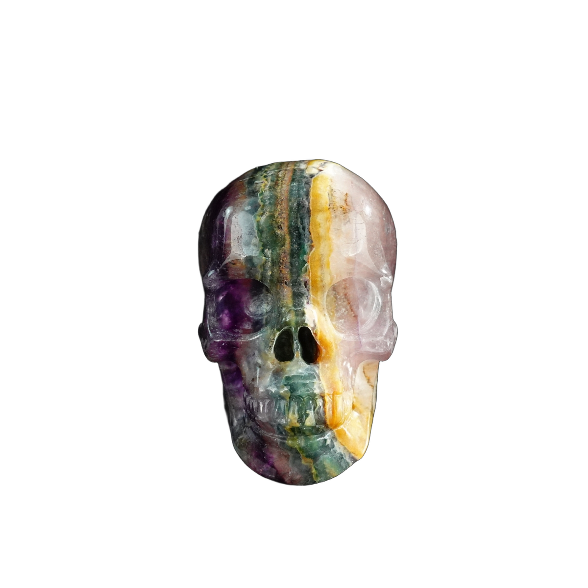 3.0" Fluorite Crystal Skull Carving - Unique Piece #GF19