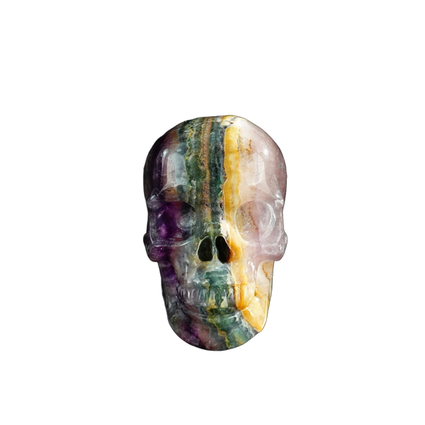 3.0" Fluorite Crystal Skull Carving - Unique Piece #GF19