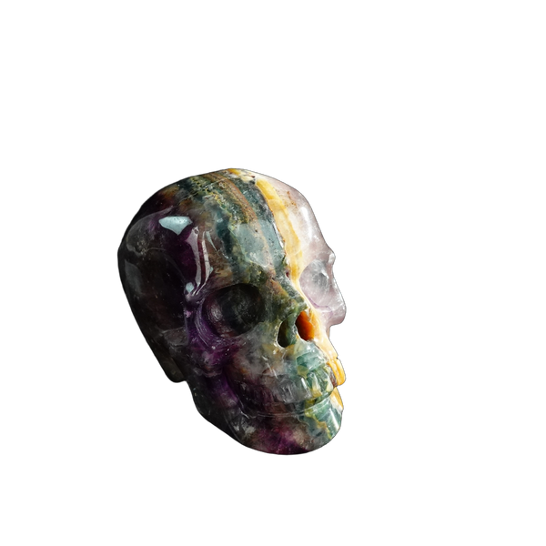 3.0" Fluorite Crystal Skull Carving - Unique Piece #GF19 - alternate view