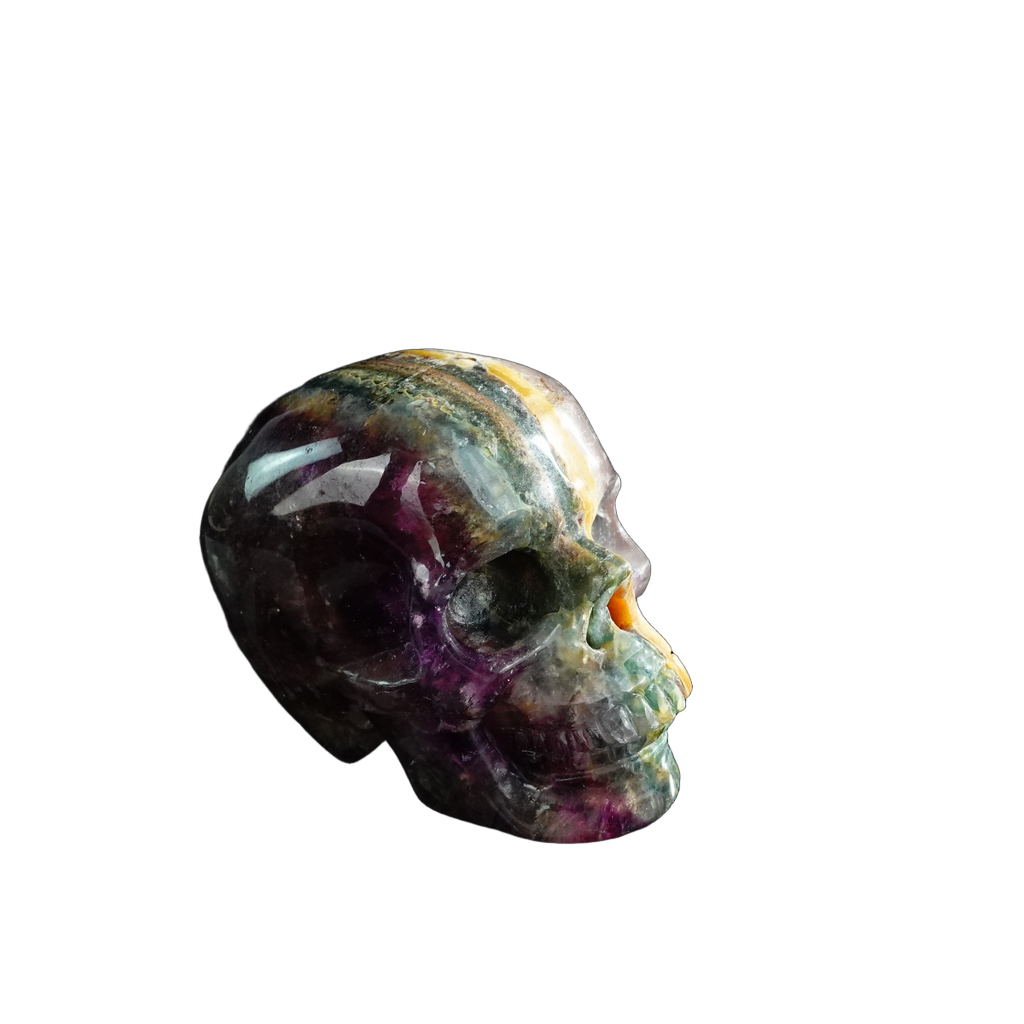 3.0" Fluorite Crystal Skull Carving - Unique Piece #GF19