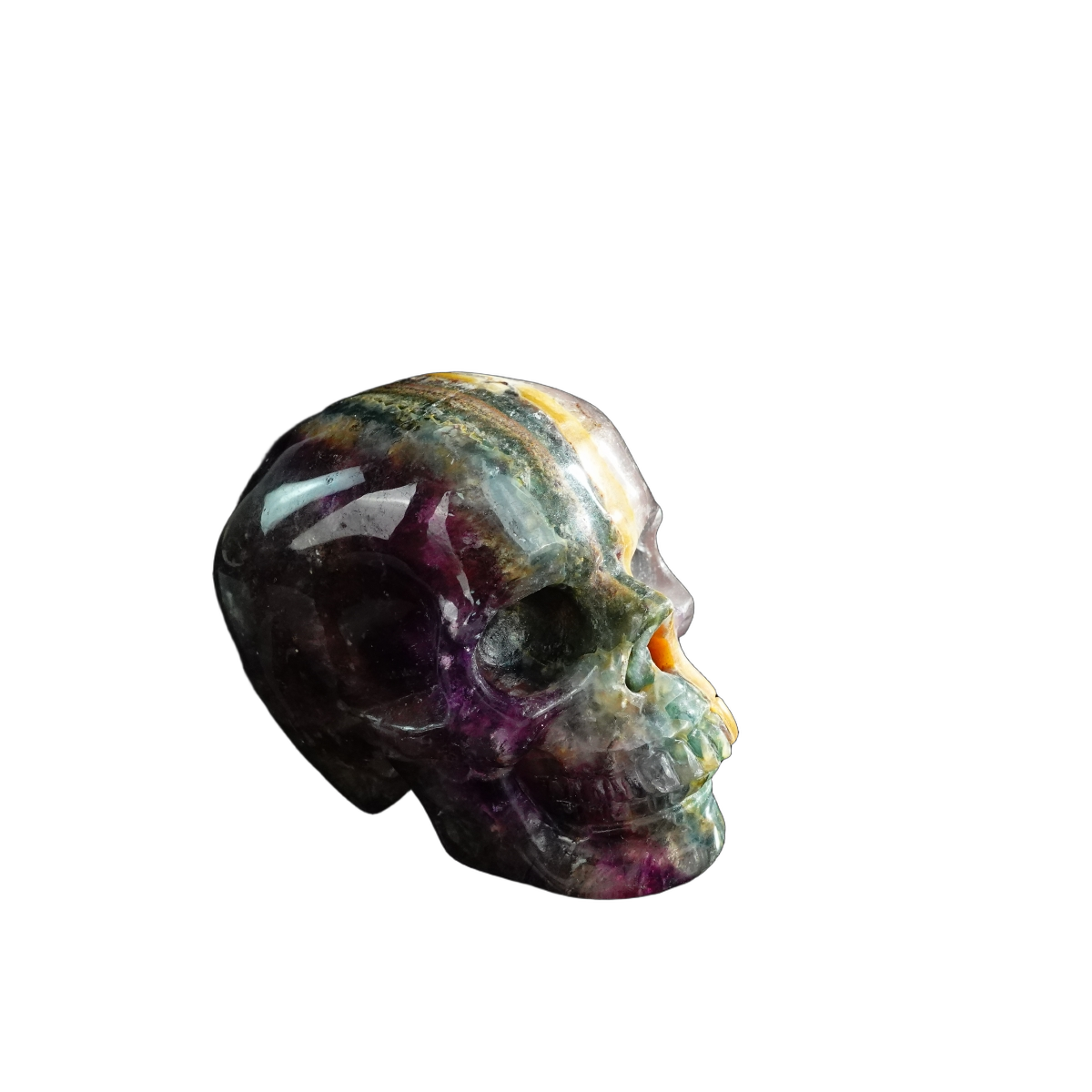3.0" Fluorite Crystal Skull Carving - Unique Piece #GF19