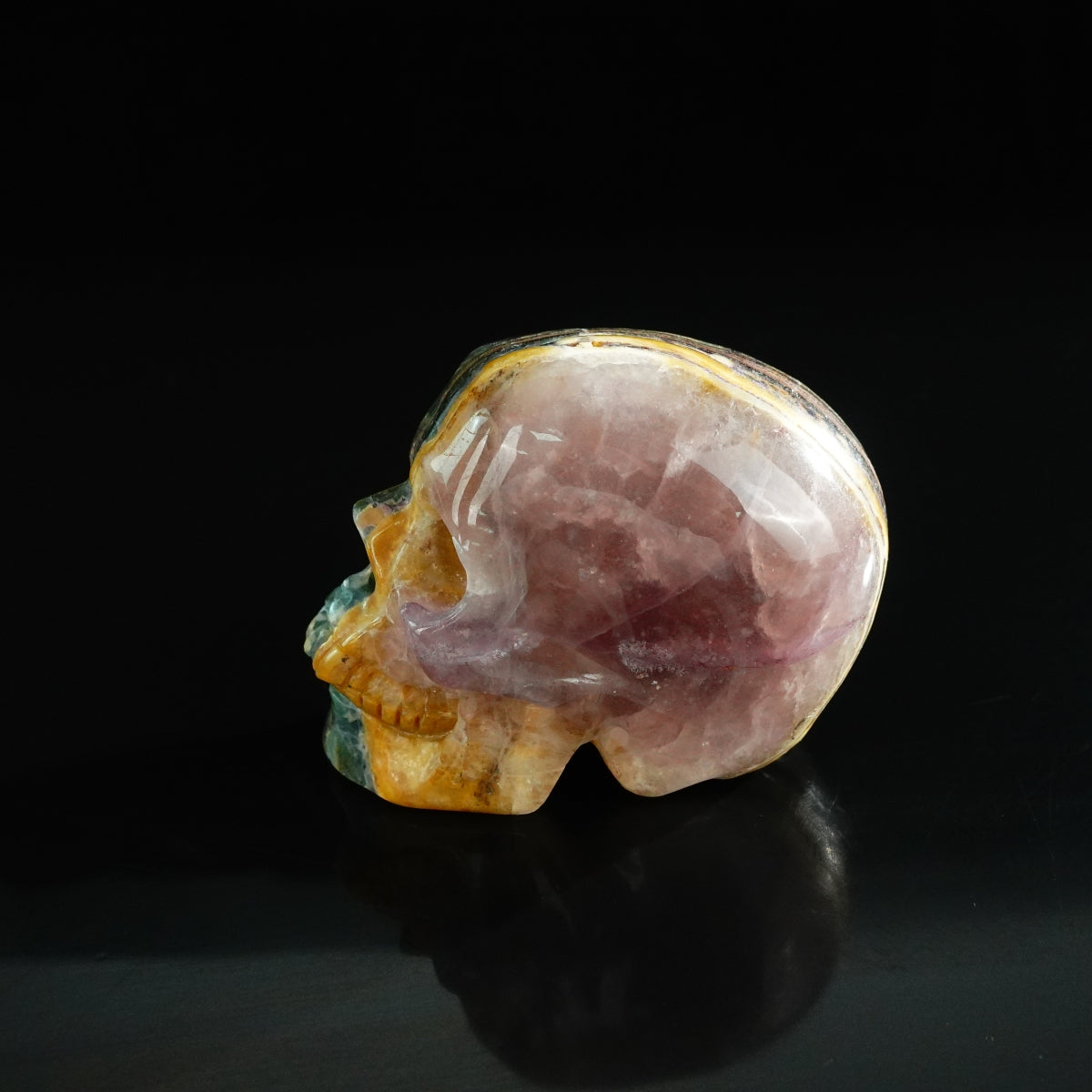 3.0" Fluorite Crystal Skull Carving - Unique Piece #GF19